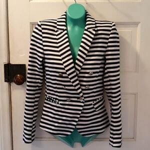 H&M striped blazer jacket sz 6